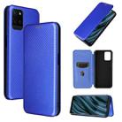 For OPPO Realme V11 5G Carbon Fiber Texture Horizontal Flip TPU + PC + PU Leather Case with Card Slot(Blue) - 1