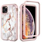 For iPhone 11 Pro Electroplated IMD Full Coverage Shockproof PC + Skin + Silicon Case(GW12E) - 1