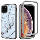 For iPhone 11 Pro Electroplated IMD Full Coverage Shockproof PC + Skin + Silicon Case(YH-0160) - 1