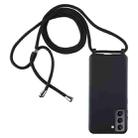 For Samsung Galaxy S21+ 5G Candy Colors TPU Protective Case with Lanyard(Black) - 1