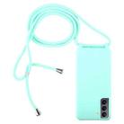 For Samsung Galaxy S21 5G Candy Colors TPU Protective Case with Lanyard(Mint Green) - 1