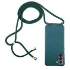 For Samsung Galaxy S21 5G Candy Colors TPU Protective Case with Lanyard(Dark Green) - 1
