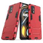 For OPPO Realme GT 5G PC + TPU Shockproof Protective Case with Holder(Red) - 1