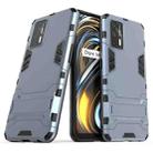 For OPPO Realme GT 5G PC + TPU Shockproof Protective Case with Holder(Navy Blue) - 1