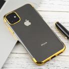 For iPhone 11 Three-section Electroplating TPU Anti-Drop And Waterproof Mobile Phone Protective Case(Gold) - 1