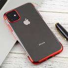 For iPhone 11 Three-section Electroplating TPU Anti-Drop And Waterproof Mobile Phone Protective Case(Red) - 1