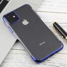 For iPhone 11 Three-section Electroplating TPU Anti-Drop And Waterproof Mobile Phone Protective Case(Blue) - 1