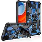 For Motorola Moto G Play (2021) Camouflage Armor Shockproof TPU + PC Magnetic Protective Case with Holder(Dark Blue) - 1