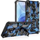 For Motorola Moto G Power (2021) Camouflage Armor Shockproof TPU + PC Magnetic Protective Case with Holder(Dark Blue) - 1