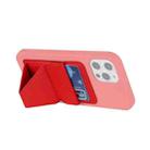 Magsafing Magnetic Folding Stand Leather Wallet Snap-On Card Holder Case Bag for iPhone 12 mini, iPhone 12, iPhone 12 Pro, iPhone 12 Pro Max(Red) - 3