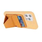Magsafing Magnetic Folding Stand Leather Wallet Snap-On Card Holder Case Bag for iPhone 12 mini, iPhone 12, iPhone 12 Pro, iPhone 12 Pro Max(Yellow) - 3