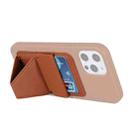 Magsafing Magnetic Folding Stand Leather Wallet Snap-On Card Holder Case Bag for iPhone 12 mini, iPhone 12, iPhone 12 Pro, iPhone 12 Pro Max(Brown) - 3