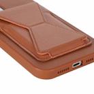 Magsafing Magnetic Folding Stand Leather Wallet Snap-On Card Holder Case Bag for iPhone 12 mini, iPhone 12, iPhone 12 Pro, iPhone 12 Pro Max(Brown) - 5