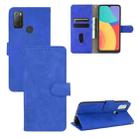 For alcatel 1S (2021) Solid Color Skin Feel Magnetic Buckle Horizontal Flip Calf Texture PU Leather Case with Holder & Card Slots & Wallet(Blue) - 1