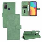 For alcatel 1S (2021) Solid Color Skin Feel Magnetic Buckle Horizontal Flip Calf Texture PU Leather Case with Holder & Card Slots & Wallet(Green) - 1