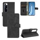 For Xiaomi Mi 10S Solid Color Skin Feel Magnetic Buckle Horizontal Flip Calf Texture PU Leather Case with Holder & Card Slots & Wallet(Black) - 1