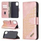 For LG K42 Matching Color Crocodile Texture Horizontal Flip PU Leather Case with Wallet & Holder & Card Slots(Rose Gold) - 1