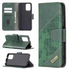 For Xiaomi Redmi Note 10 4G /Note 10s Matching Color Crocodile Texture Horizontal Flip PU Leather Case with Wallet & Holder & Card Slots(Green) - 1