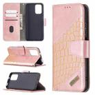 For Xiaomi Redmi Note 10 4G /Note 10s Matching Color Crocodile Texture Horizontal Flip PU Leather Case with Wallet & Holder & Card Slots(Rose Gold) - 1