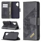 For Samsung Galaxy A32 4G Matching Color Crocodile Texture Horizontal Flip PU Leather Case with Wallet & Holder & Card Slots(Black) - 1