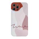 Color Block Stitching Straight Edge King Kong IMD Shockproof Case For iPhone 11 Pro(Pink White) - 1