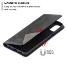 For LG K42 Rhombus Texture Horizontal Flip Magnetic Leather Case with Holder & Card Slots(Black) - 6
