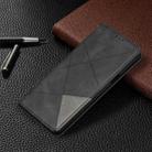 For LG K42 Rhombus Texture Horizontal Flip Magnetic Leather Case with Holder & Card Slots(Black) - 7