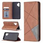 For Samsung Galaxy A32 4G Rhombus Texture Horizontal Flip Magnetic Leather Case with Holder & Card Slots(Brown) - 1