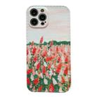 For iPhone 11 Pro Max IMD Workmanship Oil Painting Flower Protective Case(Red White Flowers) - 1