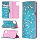 For LG K42 Colored Drawing Pattern Invisible Magnetic Horizontal Flip PU Leather Case with Holder & Card Slots & Wallet(Plum Blossom) - 1