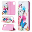 For LG K42 Colored Drawing Pattern Invisible Magnetic Horizontal Flip PU Leather Case with Holder & Card Slots & Wallet(Two Butterflies) - 1