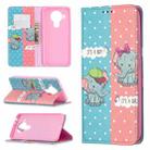 For Nokia 5.4 Colored Drawing Pattern Invisible Magnetic Horizontal Flip PU Leather Case with Holder & Card Slots & Wallet(Elephant) - 1