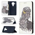 For Nokia 5.4 Colored Drawing Pattern Invisible Magnetic Horizontal Flip PU Leather Case with Holder & Card Slots & Wallet(Girl) - 1