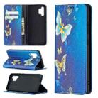 For Samsung Galaxy A32 4G Colored Drawing Pattern Invisible Magnetic Horizontal Flip PU Leather Case with Holder & Card Slots & Wallet(Gold Butterflies) - 1