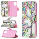 For Xiaomi Redmi Note 10 4G/Note 10s Colored Drawing Pattern Horizontal Flip Leather Case with Holder & Card Slots & Wallet(Tree Life) - 1