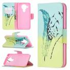 For Nokia 5.4 Colored Drawing Pattern Horizontal Flip Leather Case with Holder & Card Slots & Wallet(Feather) - 1