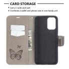 For Xiaomi Redmi Note 10 4G/Note 10s Two Butterflies Embossing  Pattern Horizontal Flip Leather Case with Holder & Card Slot & Wallet & Lanyard(Grey) - 4