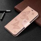 For Nokia 5.4 Two Butterflies Embossing  Pattern Horizontal Flip Leather Case with Holder & Card Slot & Wallet & Lanyard(Rose Gold) - 6