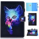 For Galaxy Tab S6 T860 / T865 Colored Drawing Horizontal Flip Leather Case with Holder & Card Slots & Pen Slot & Sleep / Wake-up Function(Magic Cat) - 1