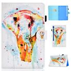 For Galaxy Tab S6 T860 / T865 Colored Drawing Horizontal Flip Leather Case with Holder & Card Slots & Pen Slot & Sleep / Wake-up Function(Watercolor Elephant) - 1