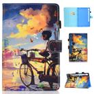 For Galaxy Tab S6 T860 / T865 Colored Drawing Horizontal Flip Leather Case with Holder & Card Slots & Pen Slot & Sleep / Wake-up Function(Cycling Boy) - 1