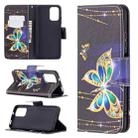 For Xiaomi Redmi Note 10 4G/Note 10S Colored Drawing Pattern Horizontal Flip Leather Case with Holder & Card Slots & Wallet(Big Butterfly) - 1