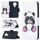 For Nokia 5.4 Colored Drawing Pattern Horizontal Flip Leather Case with Holder & Card Slots & Wallet(Panda) - 1