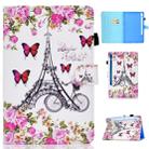 For Galaxy Tab S6 T860 / T865 Colored Drawing Horizontal Flip Leather Case with Holder & Card Slots & Pen Slot & Sleep / Wake-up Function(Flower Tower) - 1