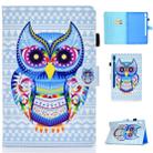 For Galaxy Tab S6 T860 / T865 Colored Drawing Horizontal Flip Leather Case with Holder & Card Slots & Pen Slot & Sleep / Wake-up Function(Colored Owl) - 1