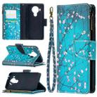 For Nokia 5.4 Colored Drawing Pattern Zipper Horizontal Flip Leather Case with Holder & Card Slots & Wallet & Lanyard(Plum Blossom) - 1