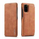 For Samsung Galaxy S20 FE LC.IMEEKE Hon Ancient Series Horizontal Flip Leather Case with Holder & Card Slot(Brown) - 1
