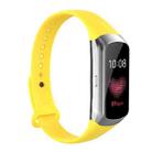 For Samsung Galaxy Fit SM-R370 Silicone Glossy Nail Button Watch Band(Yellow) - 1