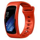 For Samsung Gear Fit2 Pro Silicone Watch Band, Size:S(Orange) - 1