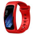 For Samsung Gear Fit2 Pro Silicone Watch Band, Size:S(Red) - 1